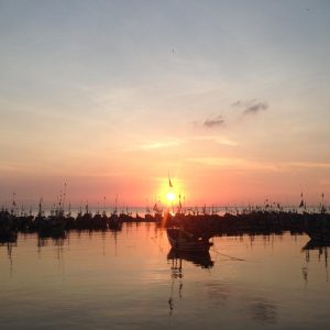 Pemandangan Pelabuhan Bi Nang Un di Lasem. Sekarang bernama Pantai Bonang